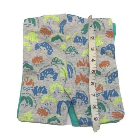 Open Edit Nordstrom Baby Clothes Top & Two Shorts Set 9M Green Multicolor NEW - Picture 10 of 10